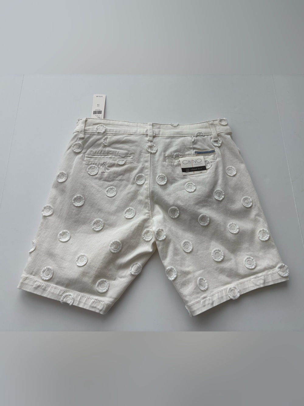 Anthropologie CHINO NWT Embroidered Relaxed Shorts White Size 24 - Picture 4 of 10